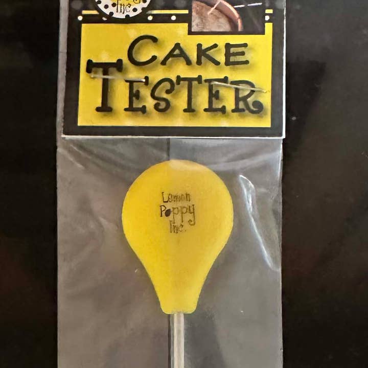 CLOSEOUT Cake Tester with Yellow Silicone Handle for wholesale by Lemon Poppy Inc.