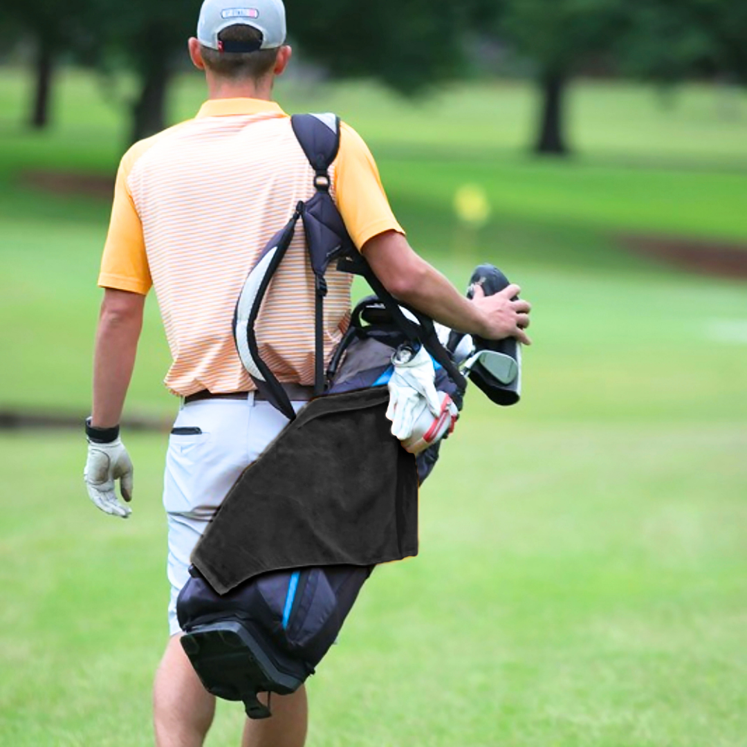 Pro Towels – Großhandel Sporthandtuch – Golfhandtuch aus Velours-Velour, mittelgroß, mit Öse und Haken12