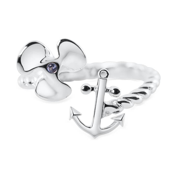 Propeller Anker Bypass Ring für den Großhandel von Nau-T-Girl Jewelry