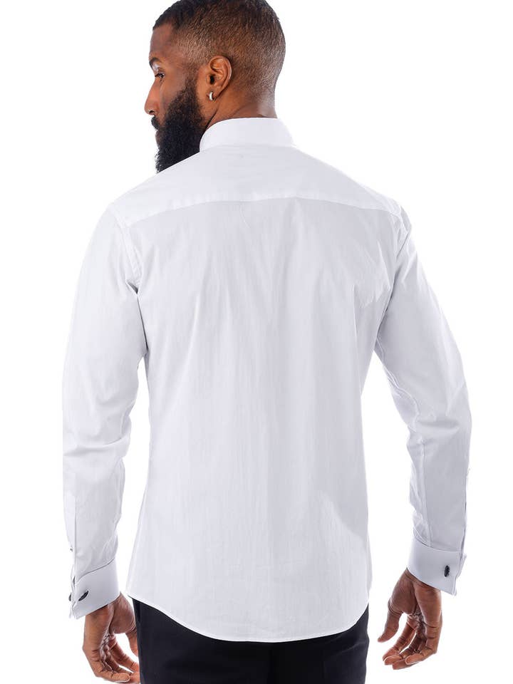 BARABAS – wholesale Buttoned-down shirt – Men's – Men's Tuxedo Wing Collar Long Sleeve Shirt 4txs02
