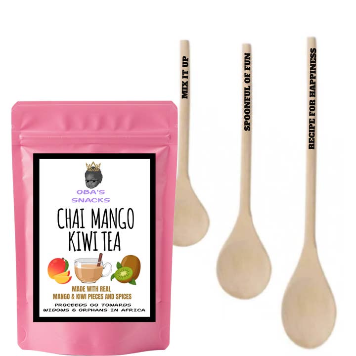 3 Positive Löffel & Mango Kiwi Chai Tee für den Großhandel von Maqoba