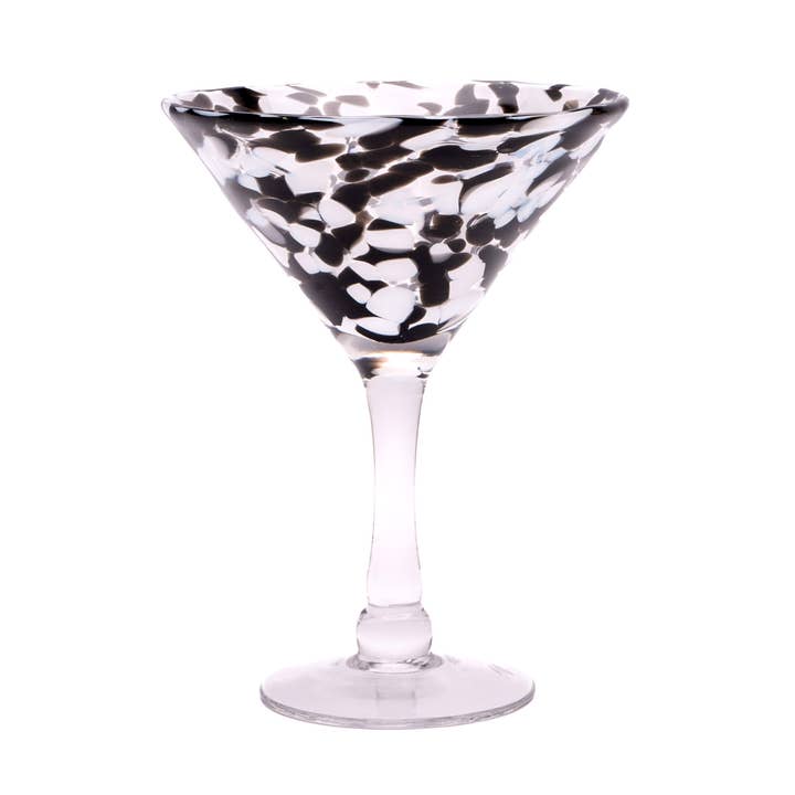 Large Martini Glass: Dalmatian Print for wholesale by The Glass House Wholesale Interiors Ltd.