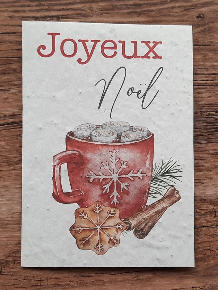 Biglietto da piantare - Merry Christmas (tazza) per la vendita all'ingrosso da parte di Des Mots Qui Fleurissent