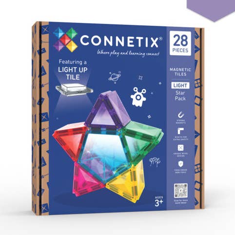 CONNETIX Magnetic Tiles Light Star Pack, 28 Pieces for wholesale by CONNETIX