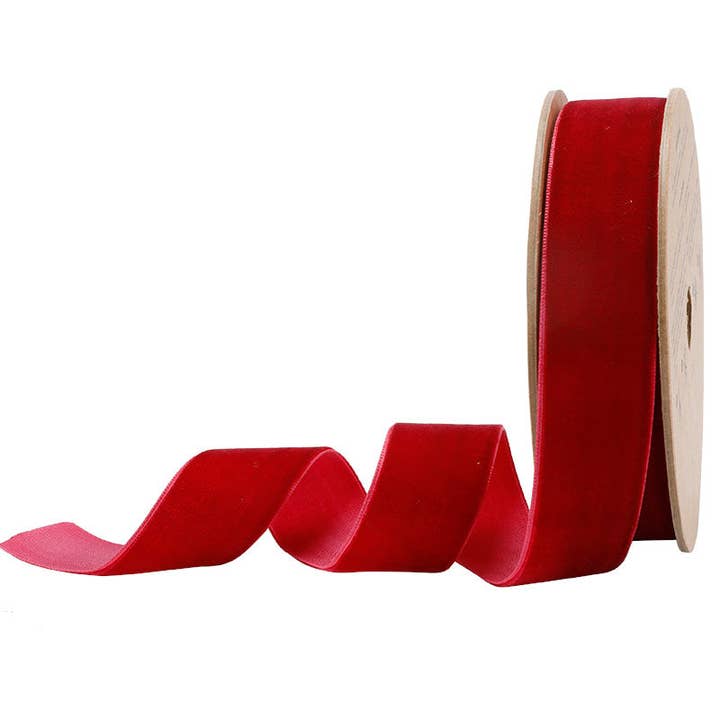 LA Ribbons Wholesale - Wholesale Ribbon - Gift Wrapping - 16 Colors | 1" Velvet Ribbon | 10 Yard Roll