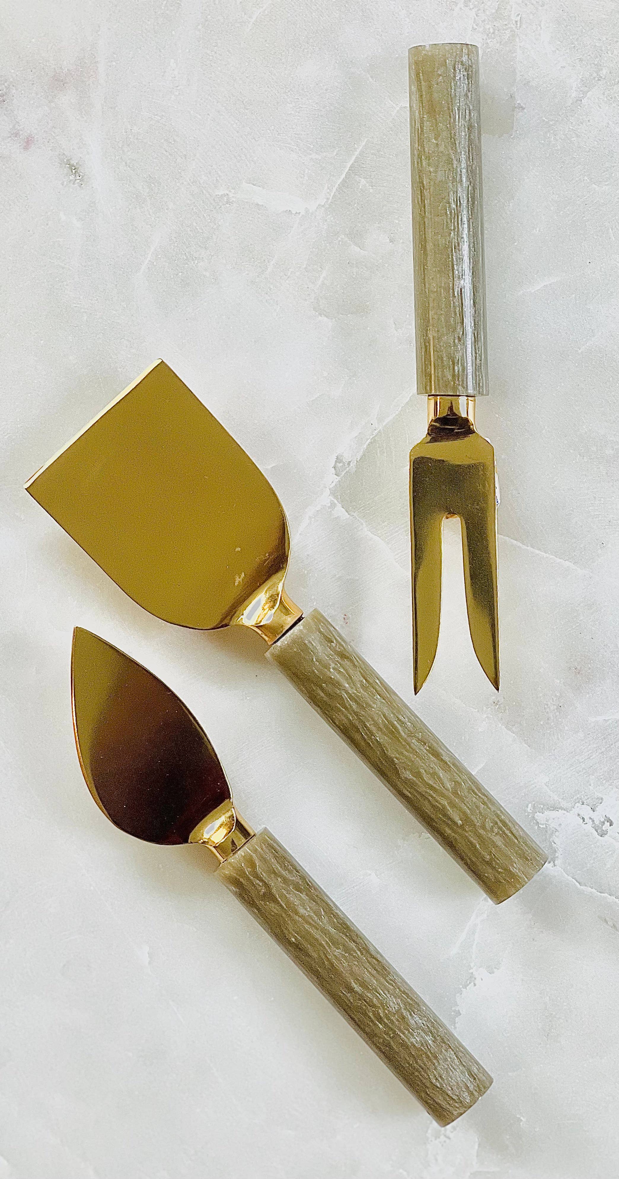 Tiramisu - Wholesale Cheese Spreader - Brown Resin & Steel Cheese Tools1