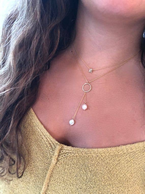 bubs & sass – Colar pingente/pendente por atacado – colar de pérolas de água doce1