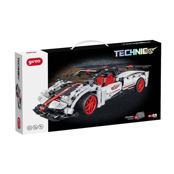 AJ Aguiar - Wholesale Toy Car/Truck - Kids - Technic Racing Car Pullback White 8+ Gears Fittings0