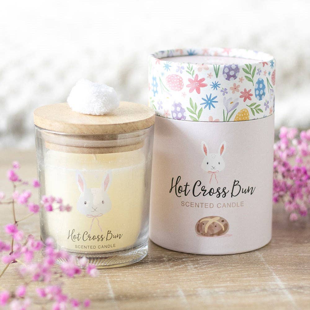 Something Different Wholesale - Wholesale Jar/Filled Candle - Hot Cross Bun Easter Candle