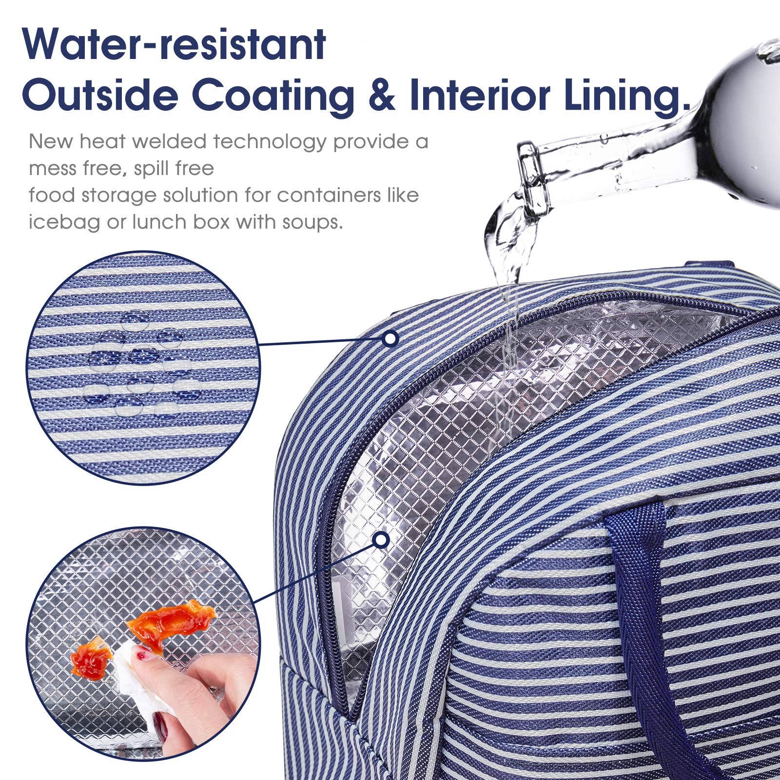 wandf – wholesale Lunch bag/box – Lunch Box Reusable Cooler Bag Water-resistant Lunch Tote Bag25