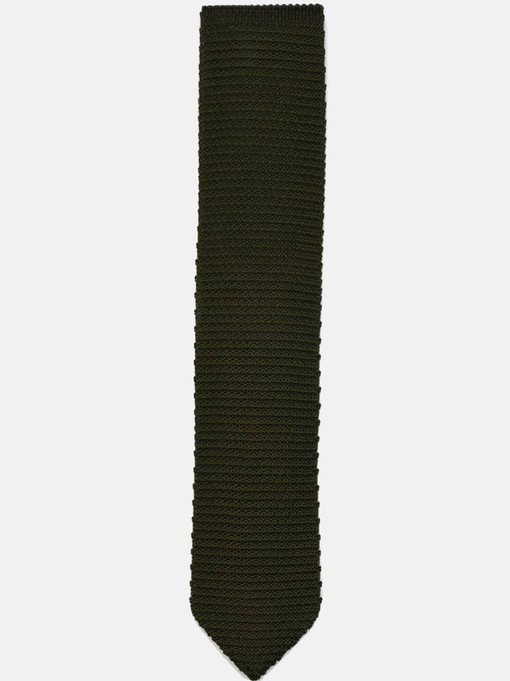 3" Black Knit Tie for wholesale by Curated Basics