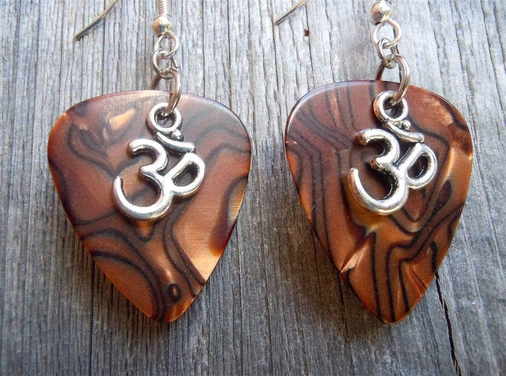 Simply Raevyn - Wholesale Dangle Earrings - Ohm Charm Guitar Pick Earrings3