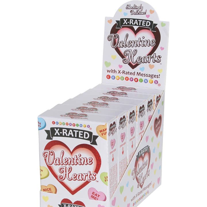 Little Genie Productions - Wholesale Hard Candy - X-Rated Valentine's Conversation Candy Hearts- 6 Pk Display0