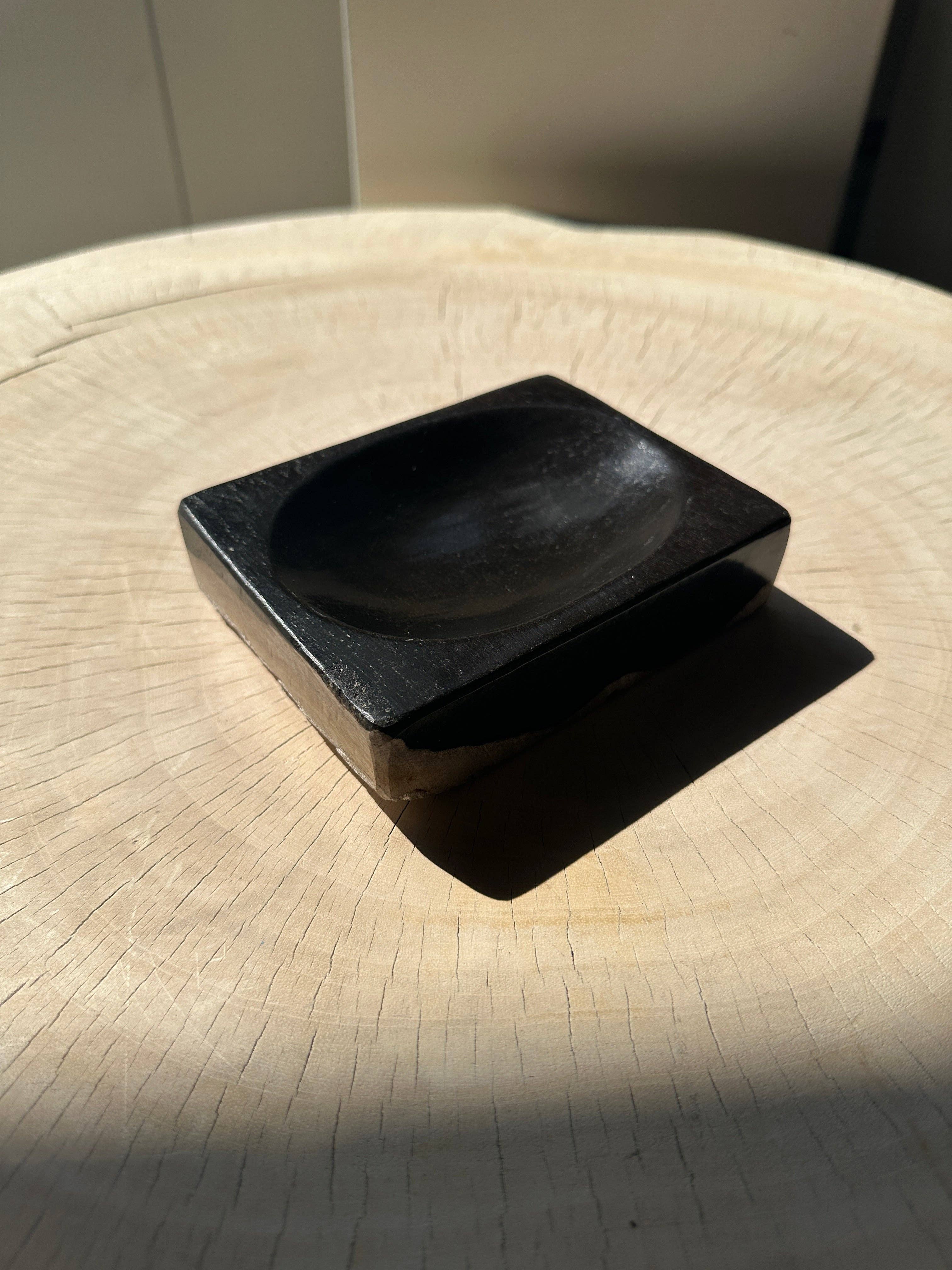 Office Objets - Wholesale Bath Soap Dish - Petrified wood soap dish with white underside38