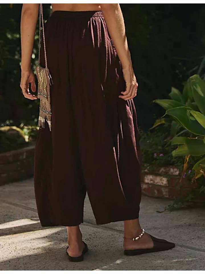 Sweetkama - Wholesale Pants - Women's - Ladies Elastic Waist String Tie Pocket Cuzy Pants5