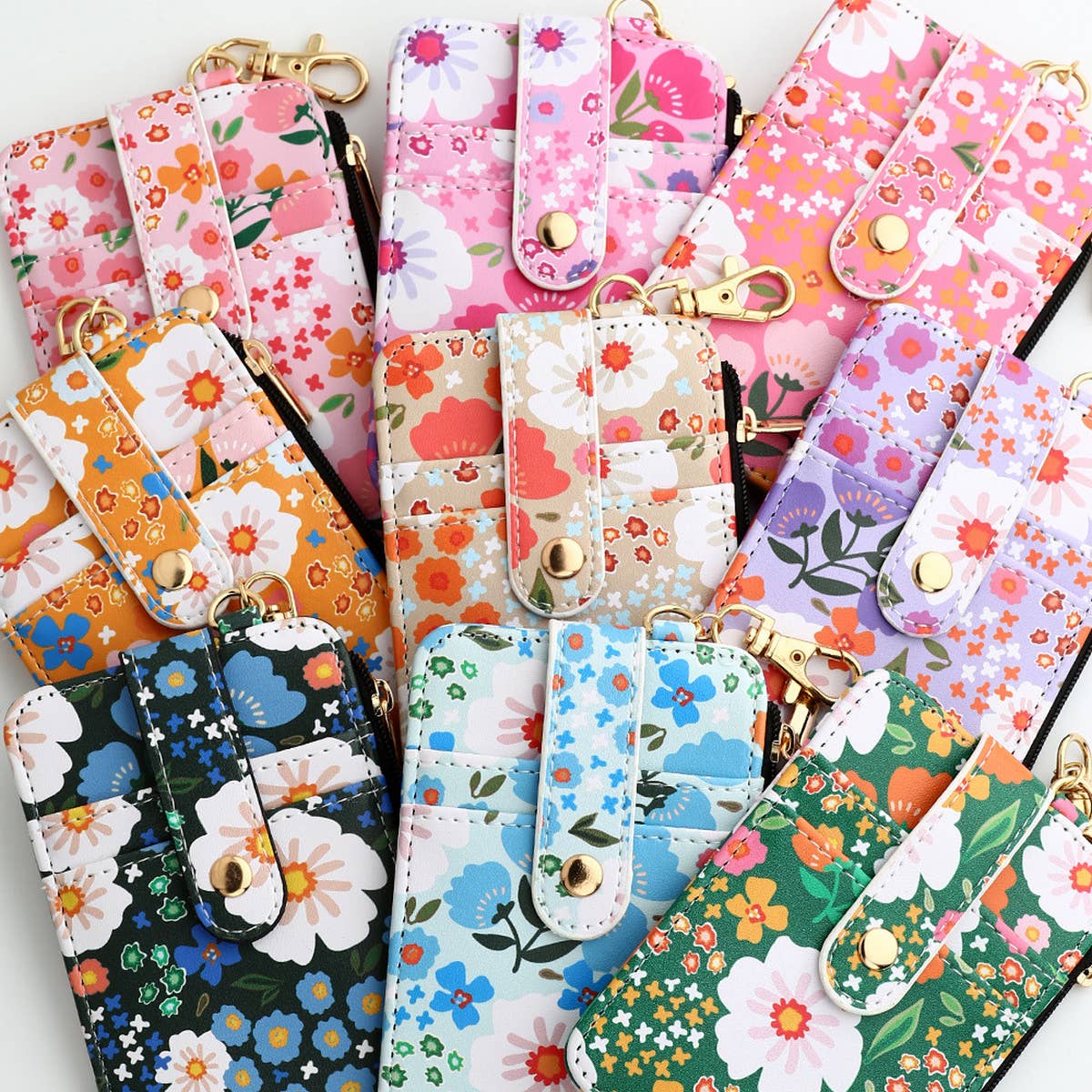 ACCITY - Wholesale Card Holder - Women's - PRINTED HEM CARD HOLDER WALLET KEYCHAIN_CWMM128714