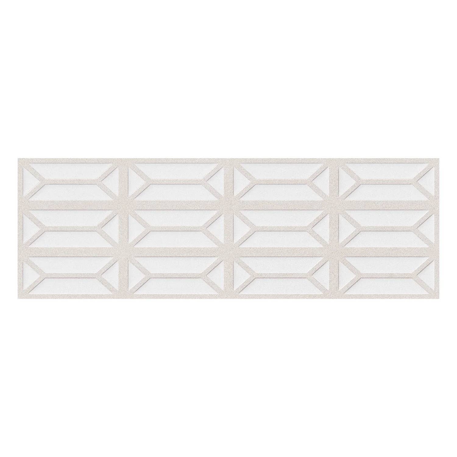 Soho Surfaces - Wholesale Wall Tile - Dimensi | 12"x36" Ivory Bevel Ceramic Deco Wall Tile  1