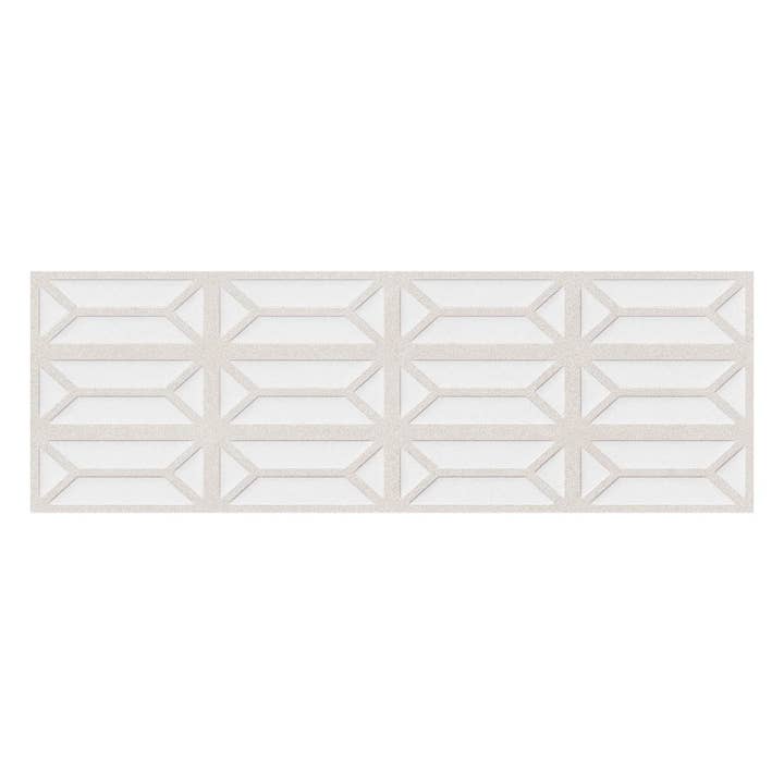 Soho Surfaces - Wholesale Wall Tile - Dimensi | 12"x36" Ivory Bevel Ceramic Deco Wall Tile 1