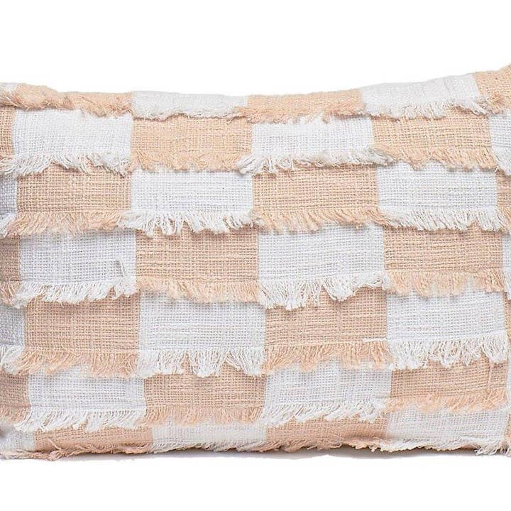 Fringe Checker Board - Cuscino lombare per la vendita all'ingrosso da parte di House Of Harkaari