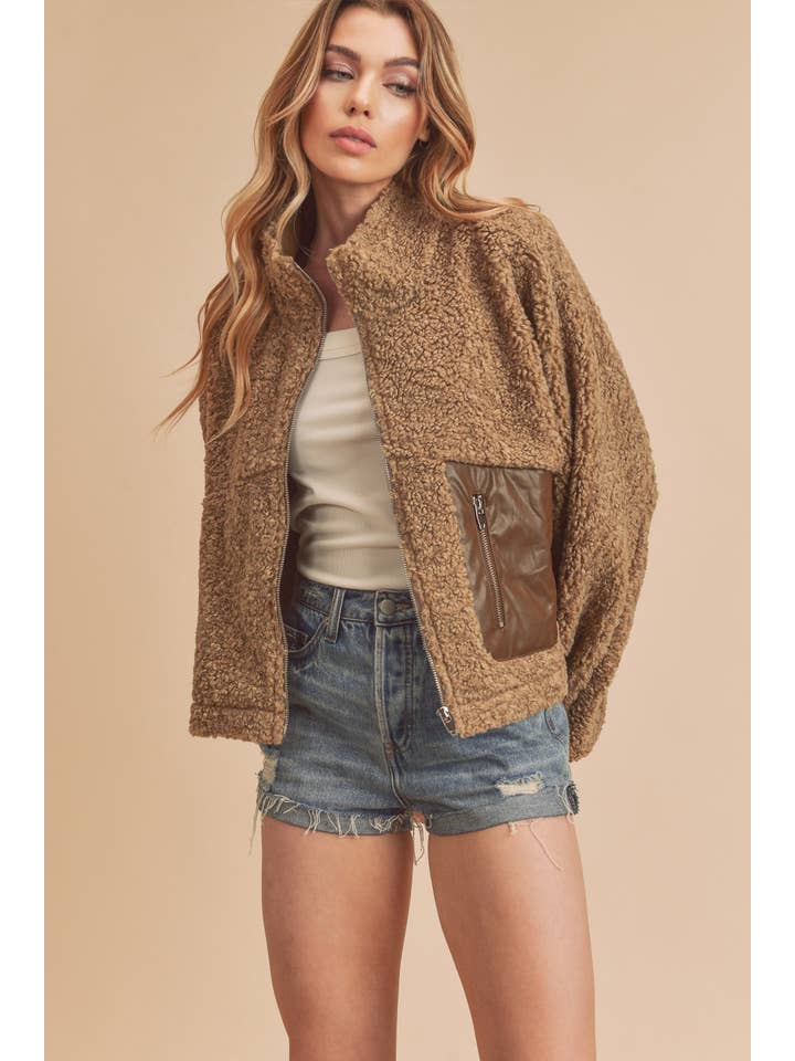 AEMI + CO - Wholesale Jacket - Women's - 537BD Penny Vegan Sherpa Jacket11