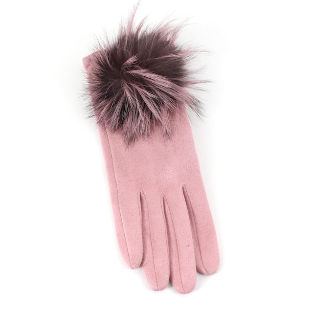 Pretty Persuasions – wholesale Gloves – Women's – A24020 Extra Furry Pom Pom Gloves0