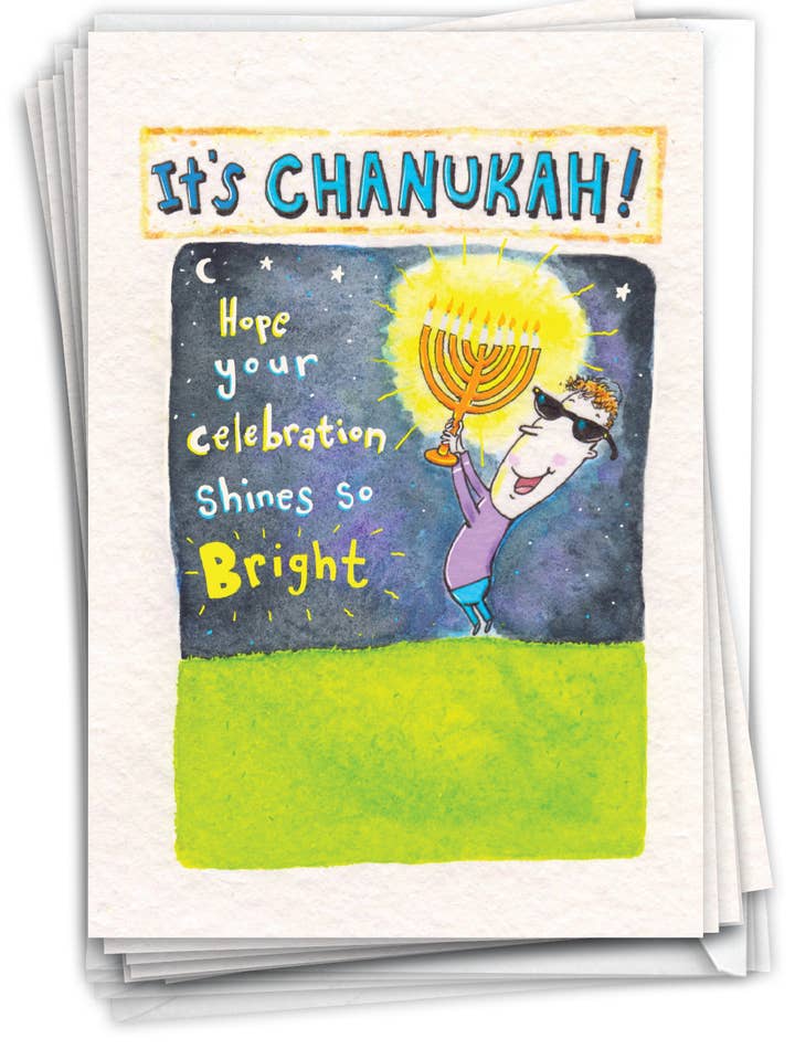12 Lustige Chanukka-Karten - Jüdischer Feiertag - Stromrechnung für den Großhandel von NobleWorks
