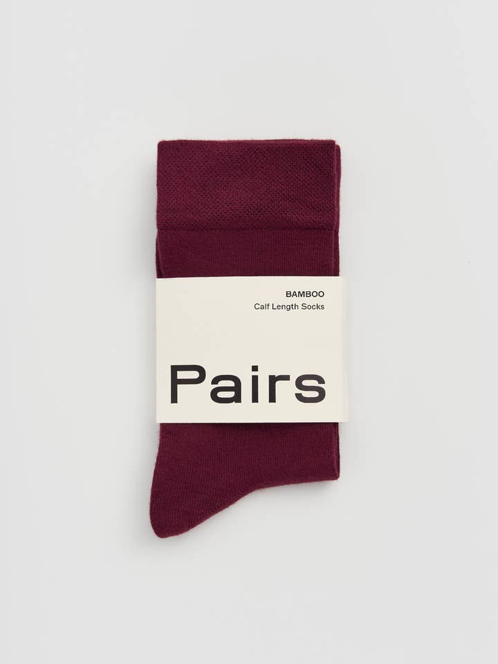 Pairs Socks - Wholesale Socks - Unisex - Dark Plum Bamboo Socks2