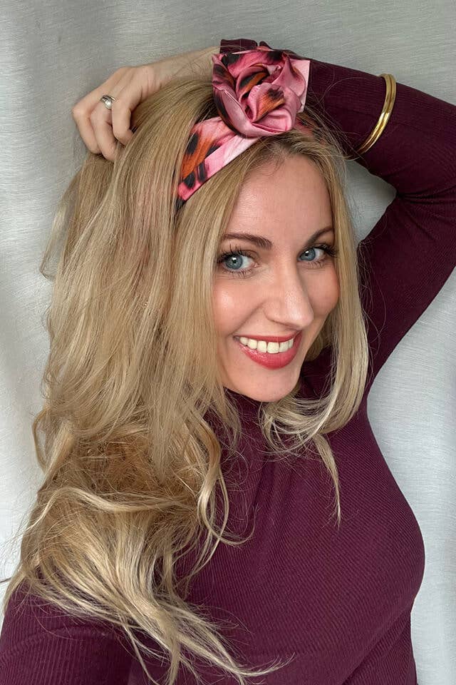 MA°ALAHI Manufaktur - Wholesale Fashion Headband - Women's - Headband with Wire Leo-Pink3