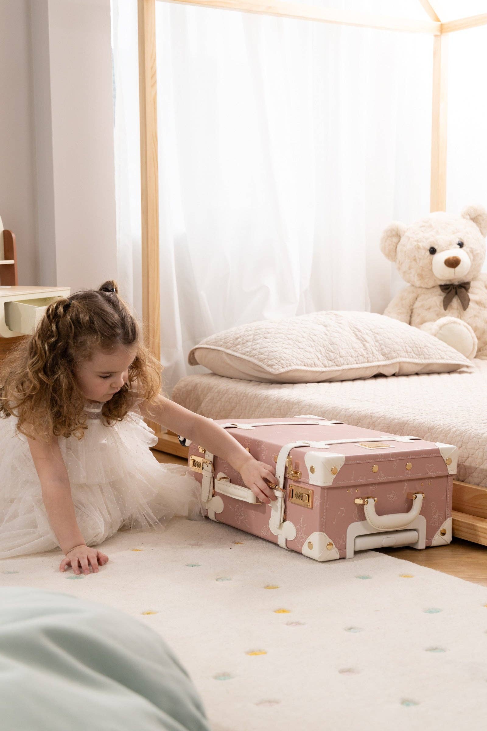 Coco Village - Wholesale Luggage - Kids - Vegan Leather Carry-On Suitcase - Ballerina15