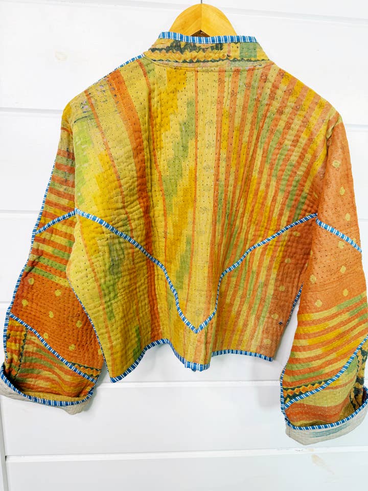 Folklore Couture - Wholesale Jacket - Women's - Kantha Quilted Jacket – Patchwork One-of-a-Kind Coat 9