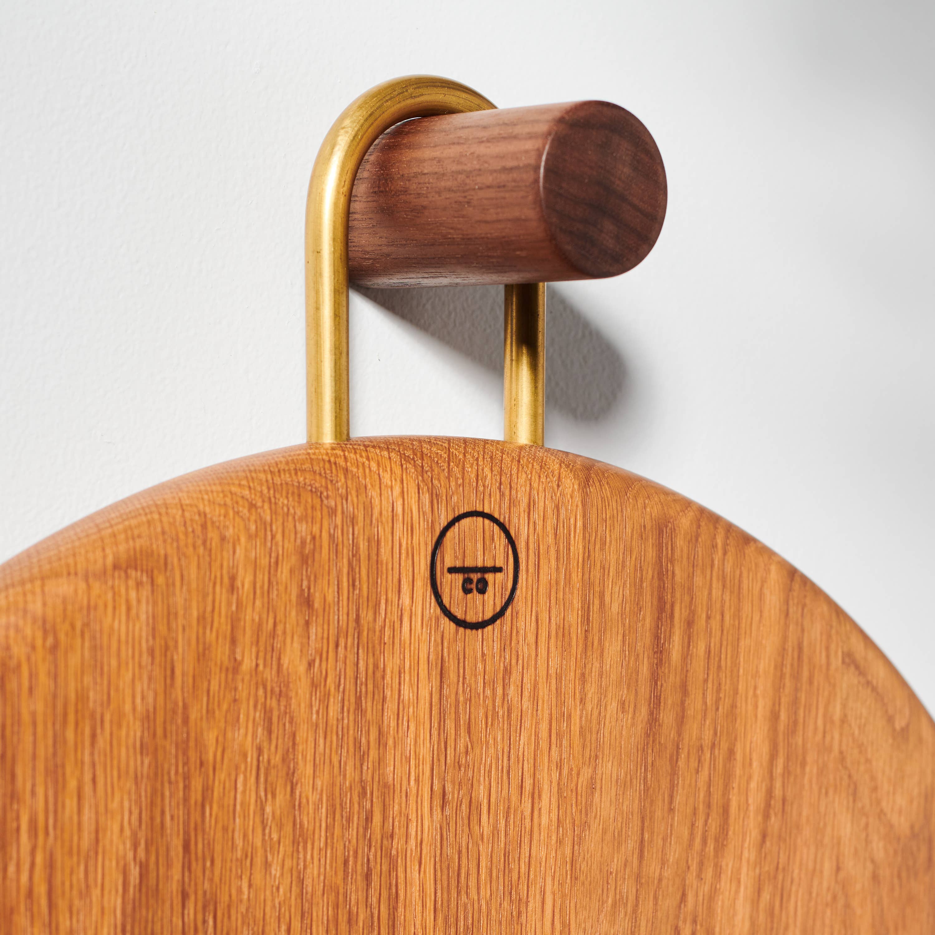 Untitled_Co - Wholesale Serving Tray - Modern Curvy Wood Serving Board with Brass Handle - Kenneth1