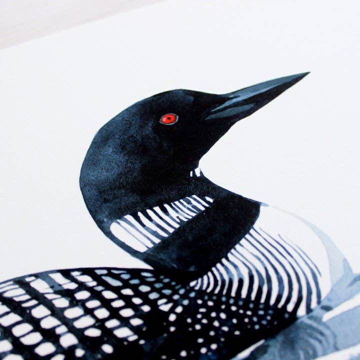 Studio Tuesday – Großhandel Kunstdruck – Gemeinsame Loon Kunstdruck Vogel Aquarellmalerei3