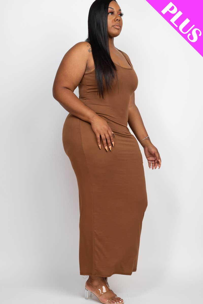 CAPELLA APPAREL - Vente Robe – femme - Robe maxi basique sans manches grande taille13