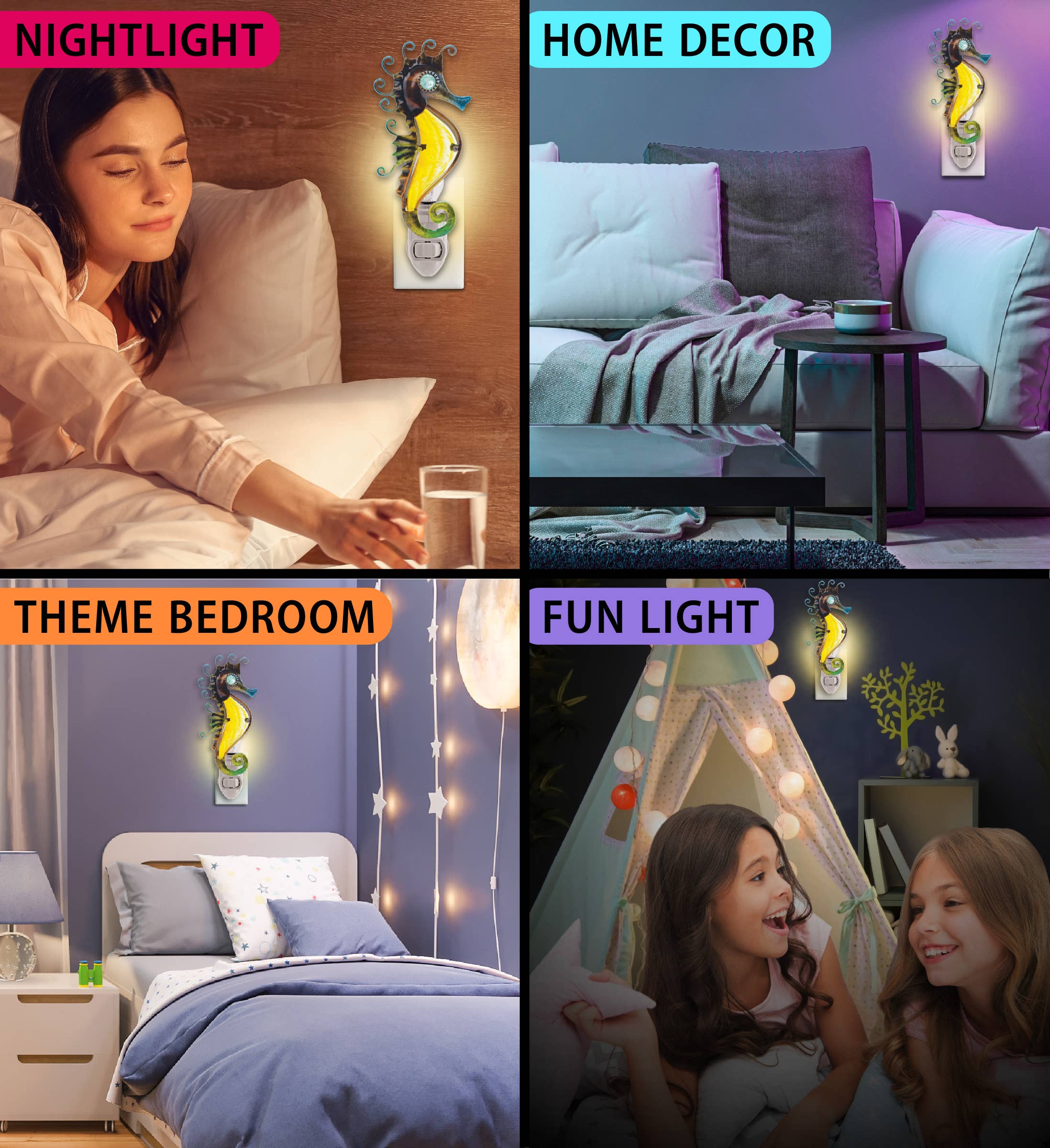 Cota Global - Wholesale Wall Decor - Kids & Baby - Night Light - Sea Horse2