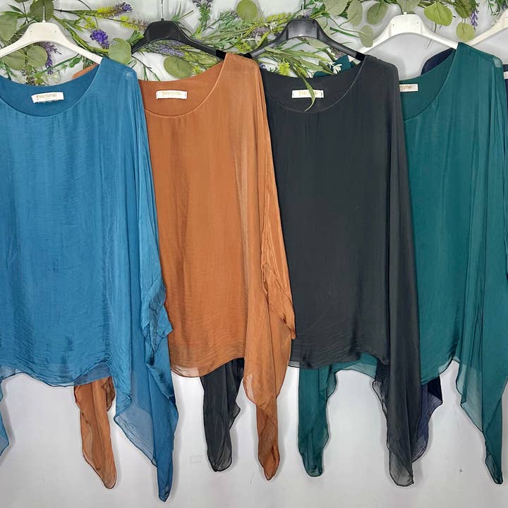 Silk Classic Top Fall Colors
No Tariffs Will Be Added for wholesale by Karamel Collection