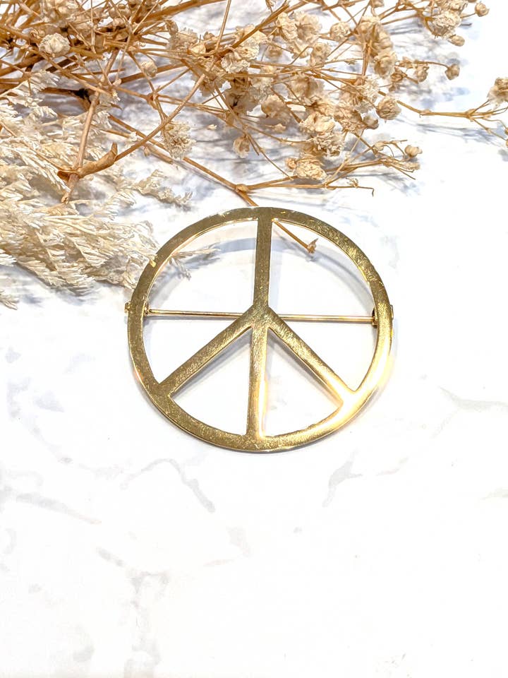 Friedens- und Liebesbrosche aus Edelstahl für den Großhandel von LOLO & YAYA