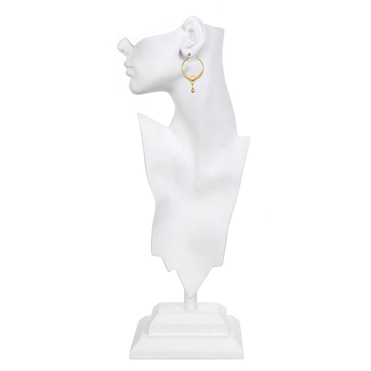 Satya Jewelry - Vendita all'ingrosso Orecchini a cerchio - Orecchini a Cerchio Lotus Drop in oro1