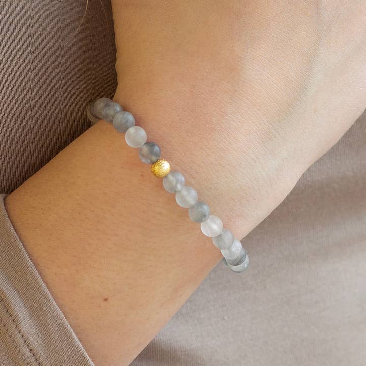 Lenny & Eva - Wholesale Beaded Bracelet - Gemstone Bracelet-Cloudy Quartz, 6mm