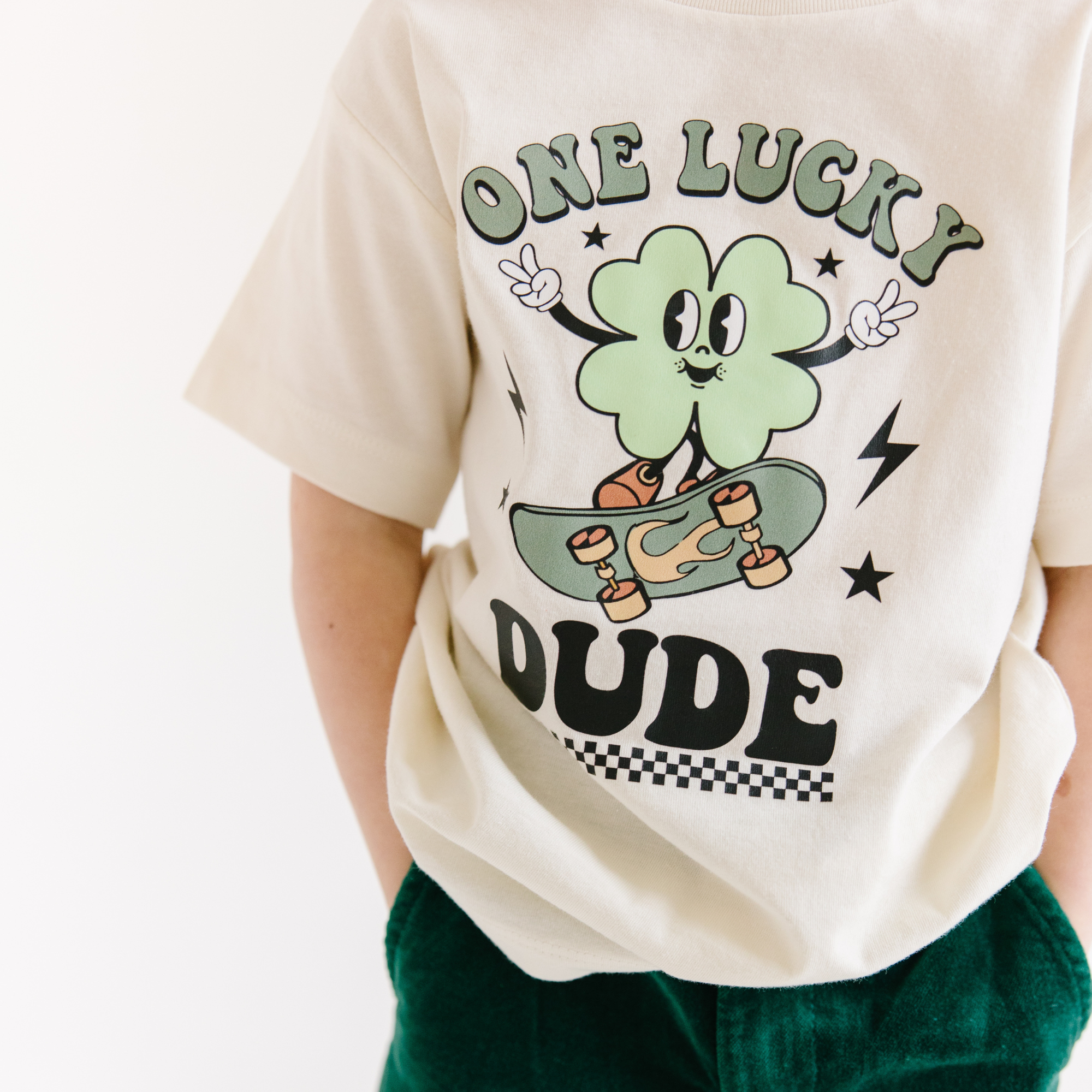 Benny & Ray Apparel - Wholesale Screen Printed T-Shirt - Kids - One Lucky Dude St. Patricks Day Kids shirt4