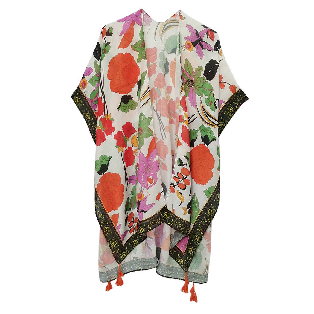 Fashion City - Wholesale Kimono - Women's - Oriental Floral Printed Kimono6