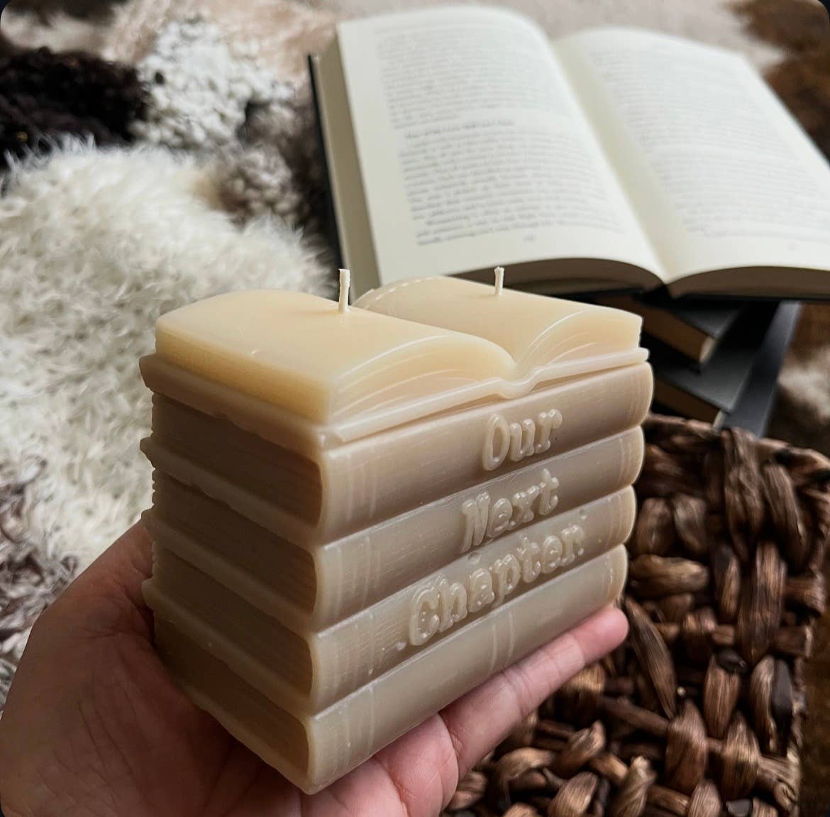 A Scent Story Candle Co – wholesale Pelarljus – Vårt Nästa Kapitel Bokformad Ljus - Bokälskande Bröllopsljus6