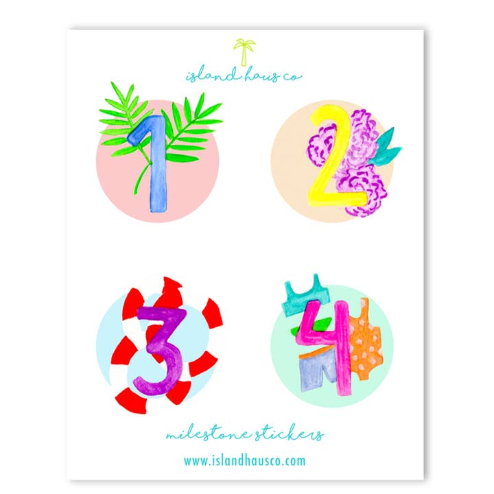 Set de pegatinas Milestone para venta al por mayor de Island Haus Co