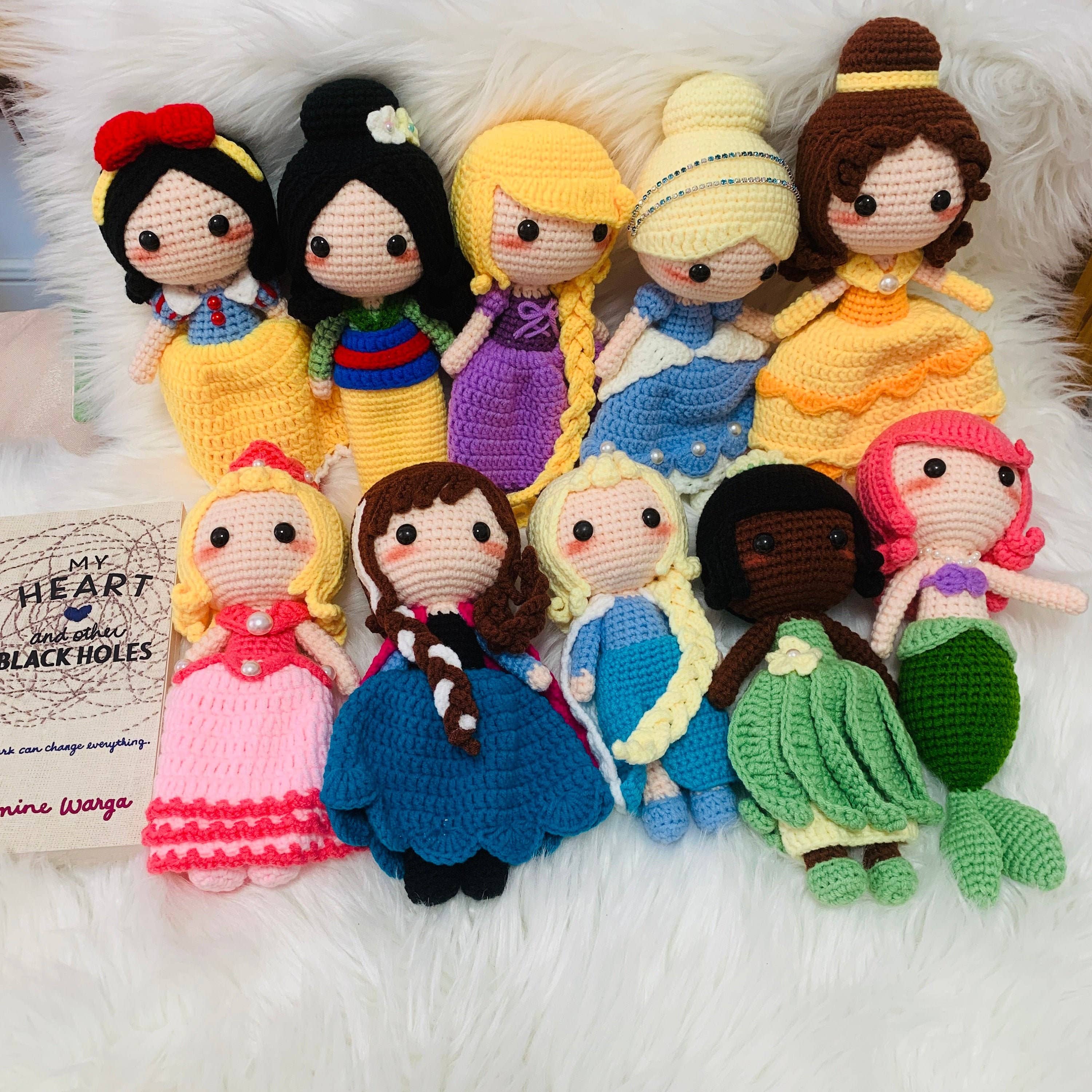 Anh2 LTD - Wholesale Doll - Kids - Crochet Cute Crochet Princess Doll, Handmade Amigurumi Doll9