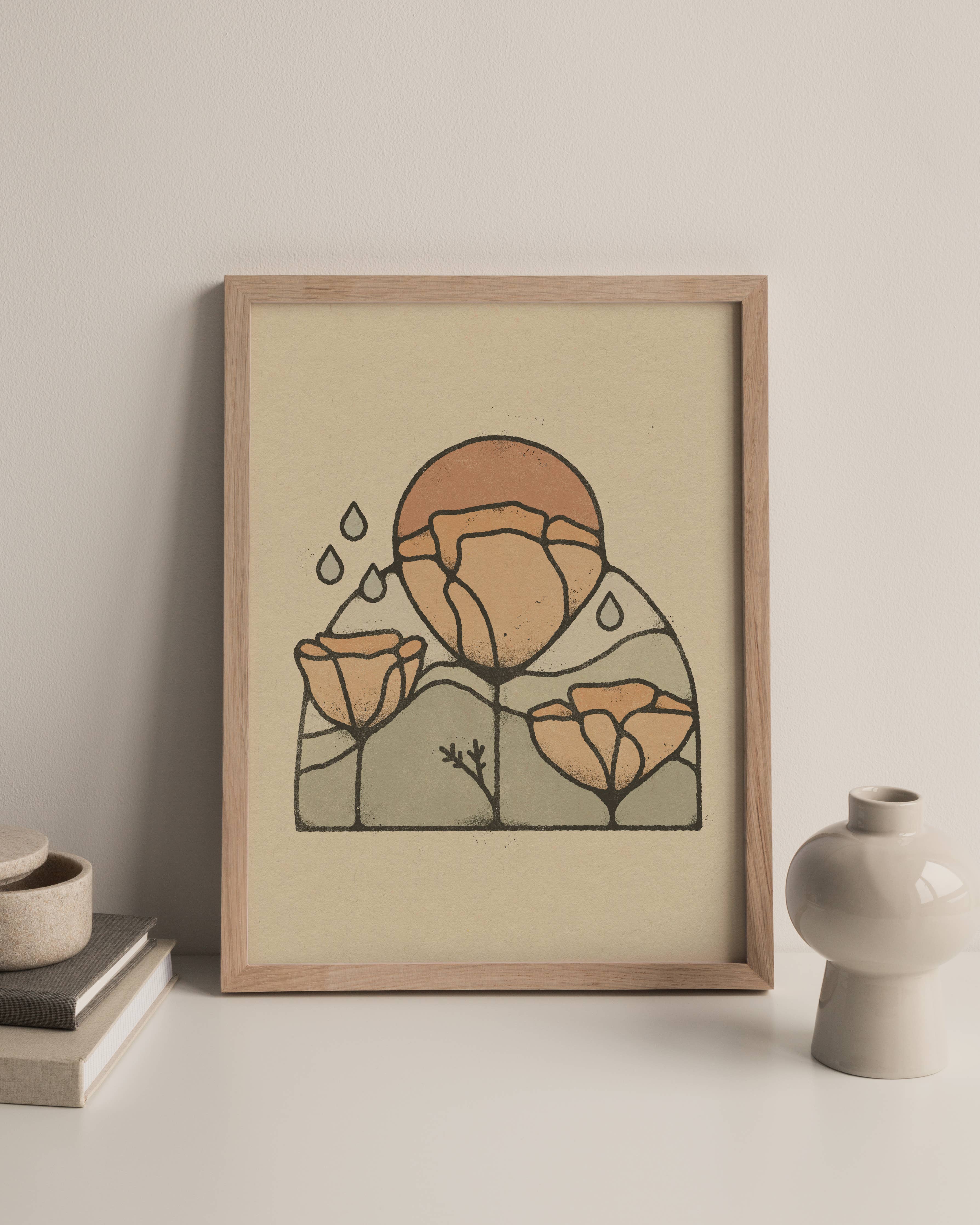 Amber Morgan - Wholesale Art Print - California Poppies 8x10 Art Print1