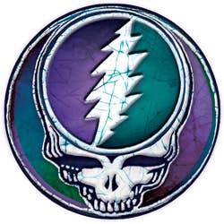 Gypsy Rose - Wholesale Sticker - Grateful Dead Small Purple Batik Steal Your Face Sticker