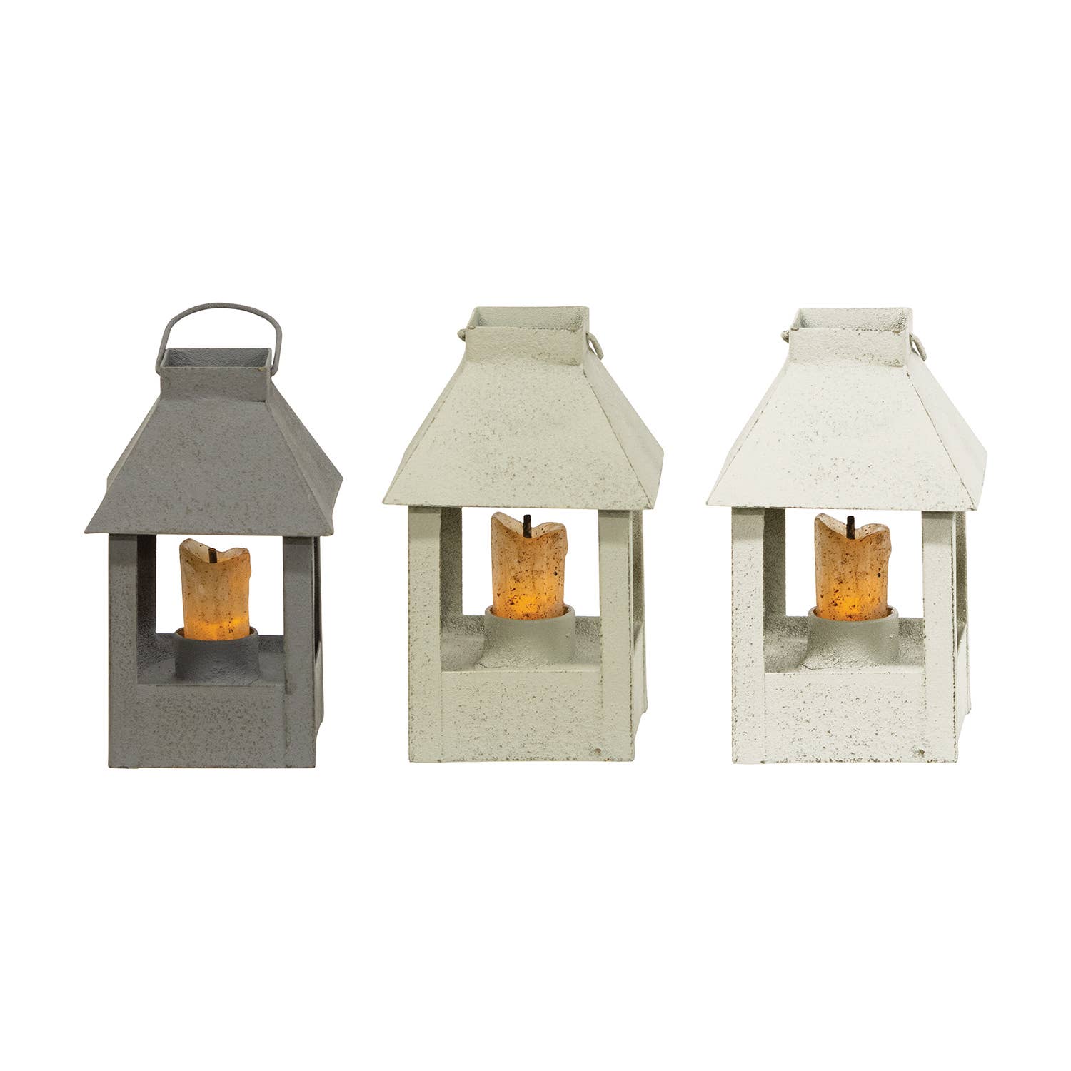 The Hearthside Collection - Wholesale Lantern - Farmhouse Colors Mini Colonial Lantern, 3 Assorted0