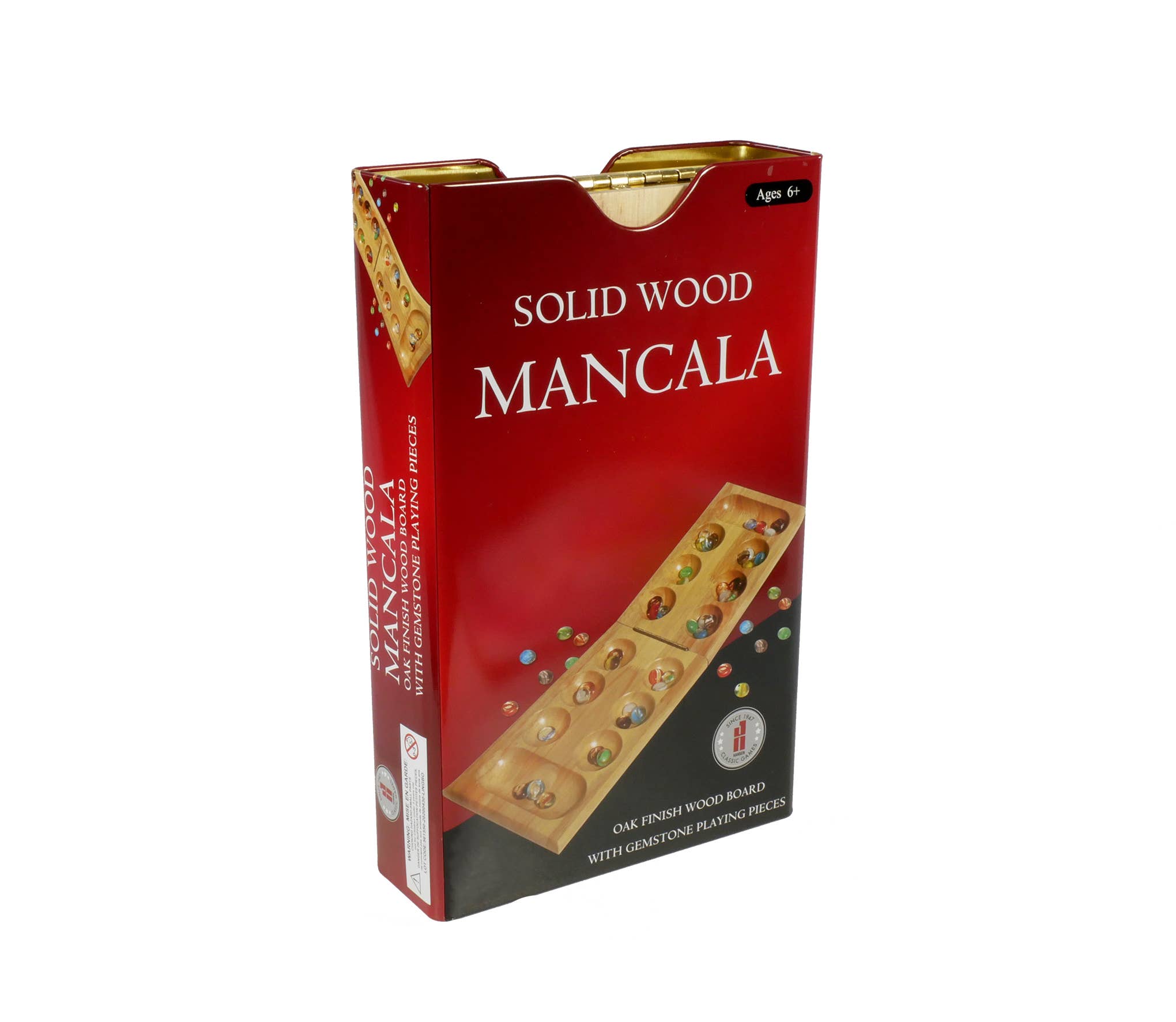WorldWise Imports - Vente Jeux de société - Mancala - Mancala pliable en bois dans un étui en étain3