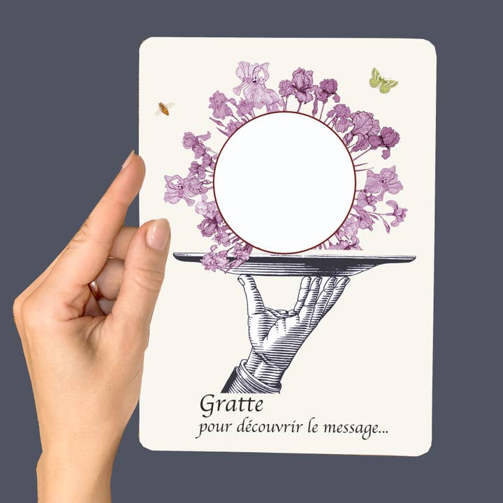 Skrapa mig! IRIS skraplott, Februari blomma. för wholesale av sidonie blondel