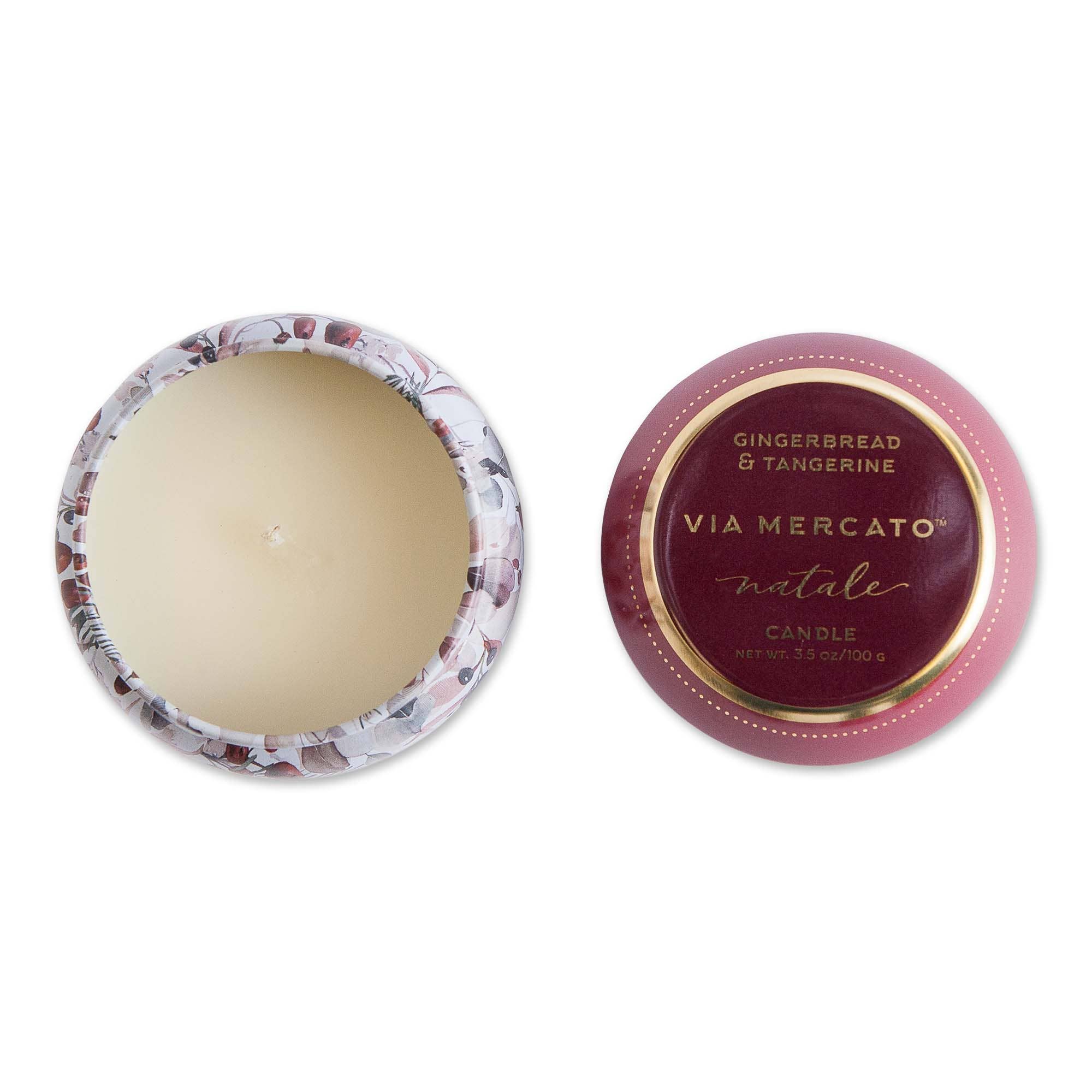 European Soaps - Wholesale Jar/Filled Candle - 3.5 Oz Natale Candle - Gingerbread & Tangerine1