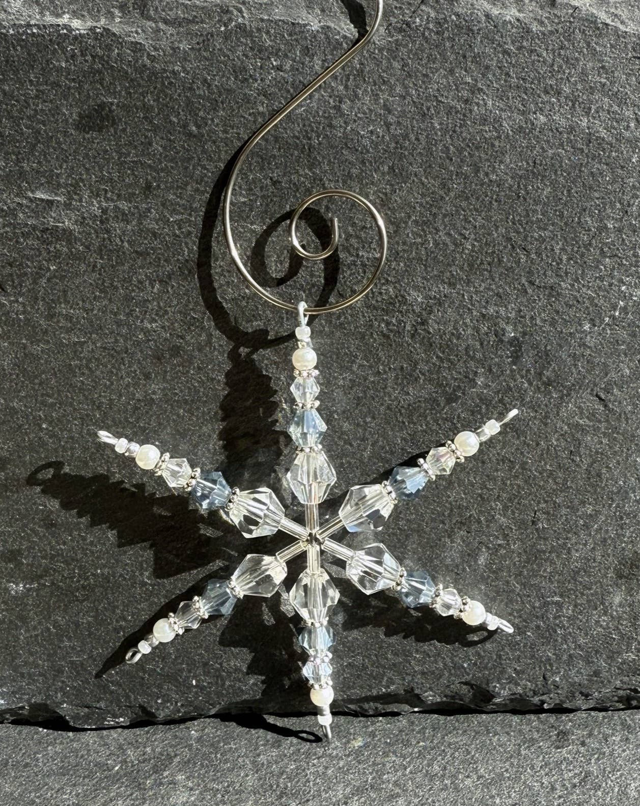 TerraSeaDesigns - Wholesale Ornament - Handmade Beaded Snowflake Ornament